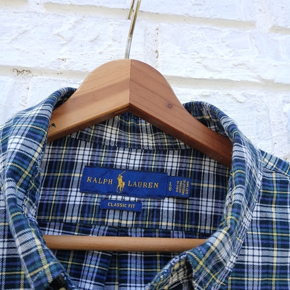 Ralph Lauren Classic Oxford Scotch Plaid Shirt - Picture 5 of 6